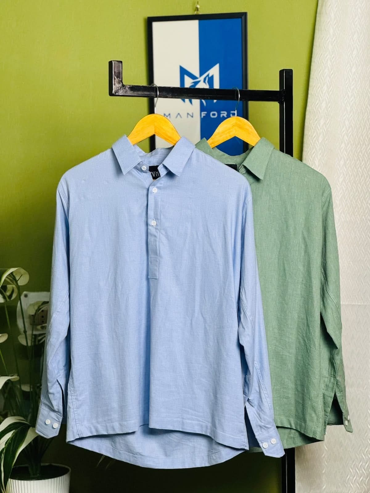 Remi Cotton Katua Combo - Sky Blue + Mint Green