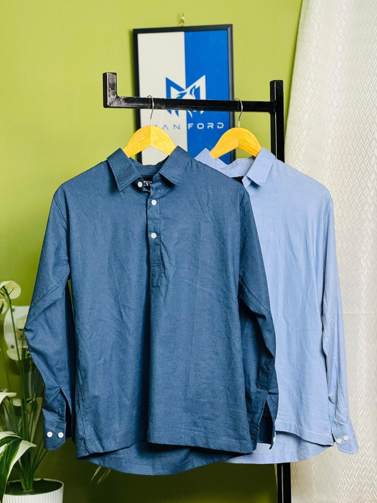 Remi Cotton Katua Combo - Sky Blue + Navy Blue